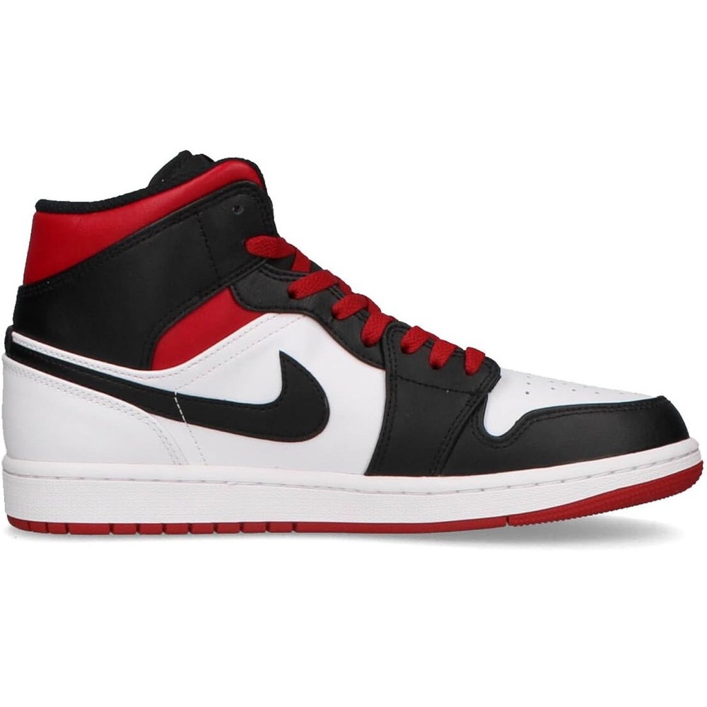 Nike dq8423-106 Air Jordan 1 Mid Bigkids Mid Cut WHITE/GYM RED/BLACK Black 7y